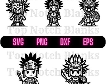 Aztec Warrior Svg Temple Warrior Png Jungle Warrior Clipart Cool Warrior Vector Bundle Pack Commercial Use