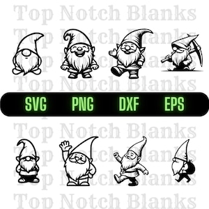 Gnome Svg Gnome Png Badass Gnome Clipart Cool Gnome Vector Bundle Pack Commercial Use