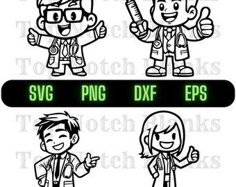 Cartoon Doctor Clipart (svg, png, dxf, eps)