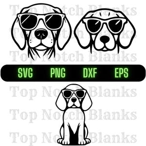 Beagle With Glasses Svg Beagle Wearing Sunglasses Png Beagle With Glasses Clipart Beagle Vector Bundle Pack Commercial Use