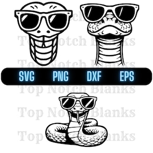 Snake Wearing Sunglasses Svg Snake With Sunglasses Png Snake Clipart Snake Vector Bundle Pack Commercial Use