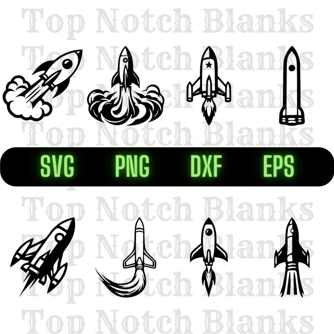 Rocket Vector Bundle Pack Space Rocket Commercial Use Dxf Eps Png Svg ...