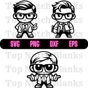 Nerd Svg Cool Nerd Png Hansome Nerd Clipart Badass Nerd Vector Bundle Pack Komercyjne zastosowanie