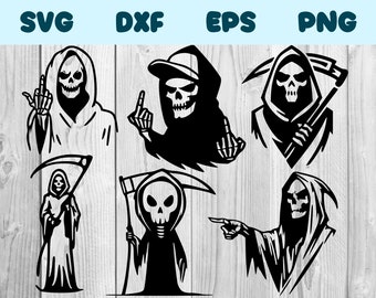 Grim Reaper Svg Grim Reaper Png Badass Grim Reaper Clipart Cool Grim Reaper Vector Bundle Pack Commercial Use