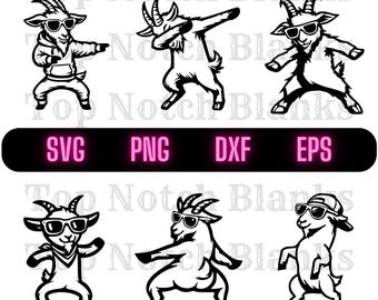 Dancing Goat SVG Bundle: Funny Goat Clipart (Commercial Use)