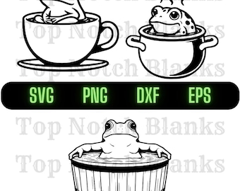 Boiling Frog Clipart Vector: Commercial Use Bundle (svg, png, dxf, eps)