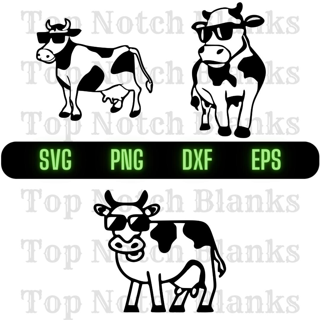 Cow Wearing Sunglasses Svg #2 Cow With Glasses Png #2 Cow With Glasses ...