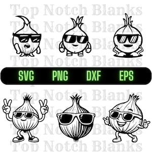 Onion With Glasses Svg Onion With Sunglasses Png Onion Wearing Glasses Clipart Onion Vector Bundle Pack Commercial Use