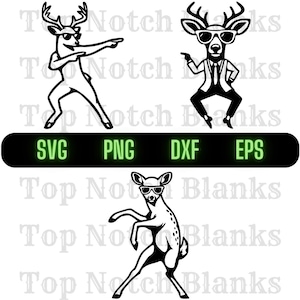 Deer Dancing With Sunglasses Svg Deer Dance Png Dancing Deer Clipart deer Vector Bundle Pack Commercial Use