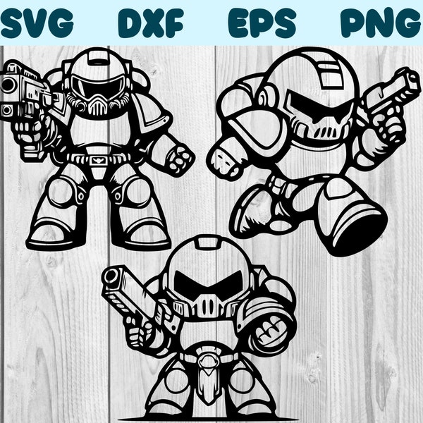 Space Marine Svg Space Marine Png Cool Space Marine Clipart Badass Space Marine Vector Bundle Pack #2 Commercial Use