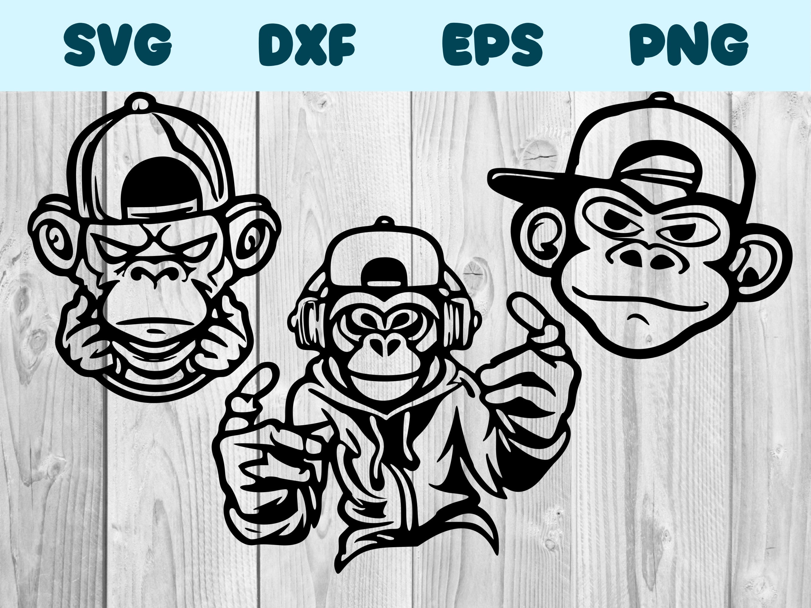 Vector logo set with Monkey. suitable for company logo, print