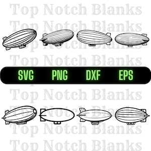 Blimp Svg Hot Air Blimp Png Cool Blimp Clipart aanpasbare Blimp Vector bundel Pack commercieel gebruik