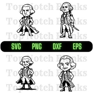 George Washington Svg Cartoon Washington Png Bad Ass Washington Clipart Little Washington Vector Bundle Pack Commercial Use
