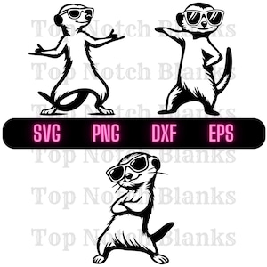 Meerkat Dancing With Sunglasses Svg Meerkat Dance Png Dancing Meerkat Clipart Meerkat Vector Bundle Pack Commercial Use