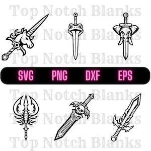 Sword Svg Badass Sword Png Animal Sword Clipart Cool Sword Bundle Pack Commercial Use