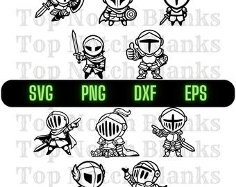 Knight Svg Cartoon Knight Png Badass Knight Clipart Cool Knight Vector Bundle Pack Commercial Use