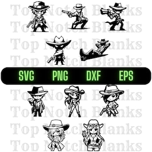 Cowboy Svg Desenho Animado Cowboy Png Cool Cowboy Clipart Badass Cowboy Vector Bundle Pack Uso Comercial