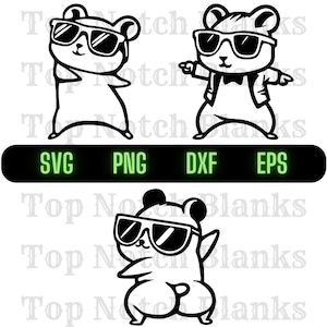 Hamster Dancing With Glasses Svg Hamster Dance Png Dancing Hamster Clipart Hamster Vector Bundle Pack Commercial Use
