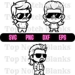 Mullet Man Wearing Sunglasses Svg Mullet Png Dude With A Mullet Clipart Mullet Guy Vector Bundle Pack Commercial Use