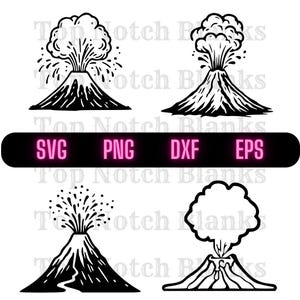 Volcano Svg Erupting Volcano Png Volcano Clipart Volcano Vector Bundle Pack Commercial Use