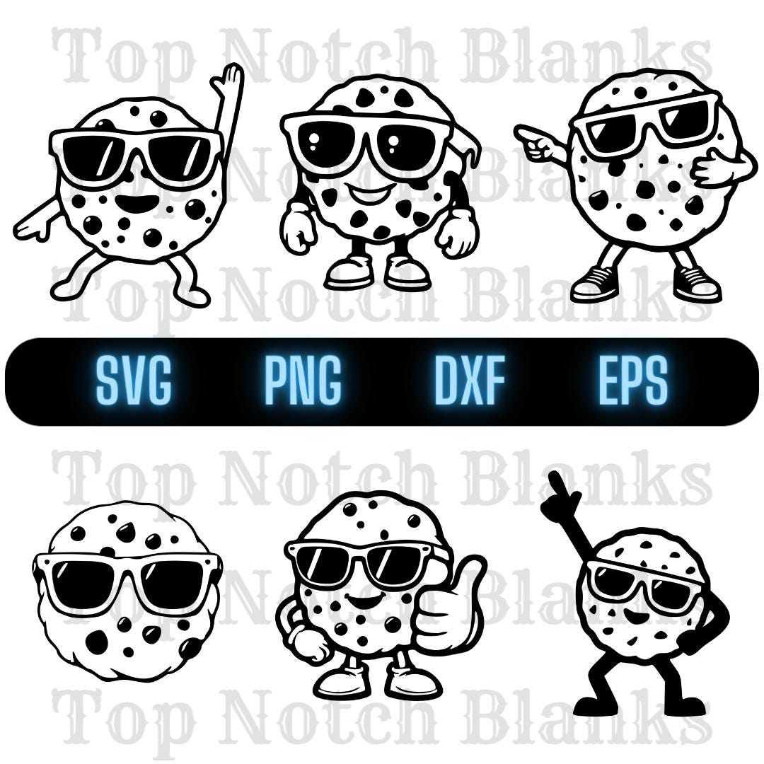 Cookie With Glasses Svg Cookie With Sunglasses Png Cookie Wearing ...