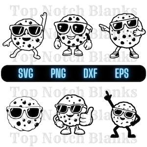 Cookie With Glasses Svg Cookie With Sunglasses Png Cookie Wearing Glasses Clipart Cookie Vector Bundle Pack Commercial Use