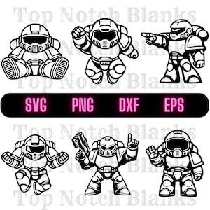 Space Marine Svg Space Marine Png Cool Space Marine Clipart Badass Space Marine Vector Bundle Pack #2 Uso commerciale