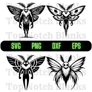 Mothman Svg Cartoon Mothman Png Scary Mothman Clipart Cool Mothman Vector Bundle Pack Commercial Use