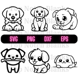Cute Puppy Svg Adorable Puppy Png Obnoxiously Cute Puppy Clipart Puppy Playing Vector Bundle Pack Commercial Use