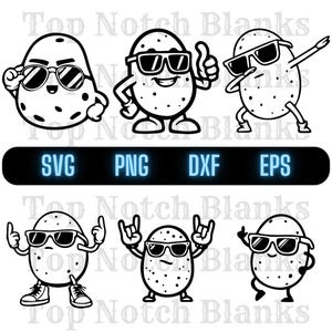 Potato Wearing Sunglasses Svg Potato With Glasses Png Potato Wearing Glasses Clipart Potato Vector Bundle Pack Commercial Use