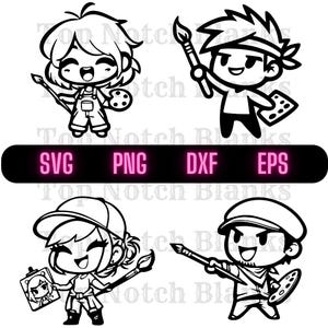 Kunstenaar Svg-schilder Png Cool Artist Clipart Cute Artist Vector Bundle Pack Commercieel gebruik