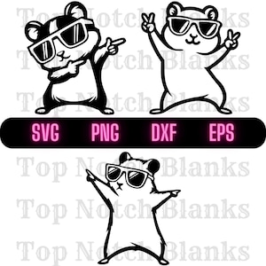 Hamster Dancing With Glasses Svg Hamster Dance Png Dancing Hamster Clipart Hamster Vector Bundle Pack 2 Commercial Use
