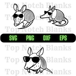 Armadillo With Sunglasses Svg Armadillo Wearing Glasses Png Armadillo With Glasses Clipart Armadillo Vector Bundle Pack Commercial Use