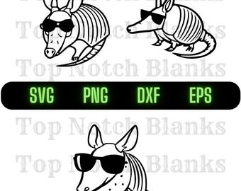 Armadillo With Sunglasses Svg Armadillo Wearing Glasses Png Armadillo With Glasses Clipart Armadillo Vector Bundle Pack Commercial Use