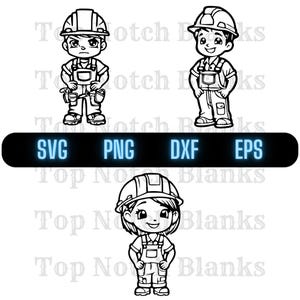 Construction Worker Svg Construction Worker Png Construction Worker Clipart Construction Worker Vector Bundle Pack Commercial Use