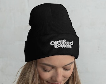 Gorro con puños podridos certificados / Gorro de cinéfilo de crítico de cine / Regalo de terror gótico