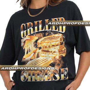 Grilled Cheese, Funny Food Meme Tee, Comfort Sandwich Lover Graphic, Humor Cooking Apparel Merch, Gift for Cheese or Foodie Fan T-Shirt
