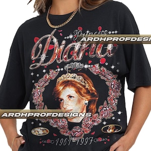 Camiseta vintage de la Princesa Diana de Gales, regalo unisex para mujer y hombre ARDH014