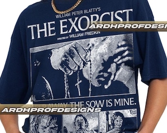 The Exorcist 1973 Horror Movie T-shirt, Mystery Film Shirt, Vintage Scary Graphic Top, Halloween Gift Idea,  Unisex Softstyle Tee FD