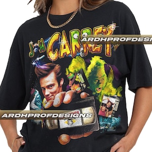 Limited Jim Carrey Vintage 90s T-Shirt, Gift For Woman and Man Unisex T-Shirt ARDH009