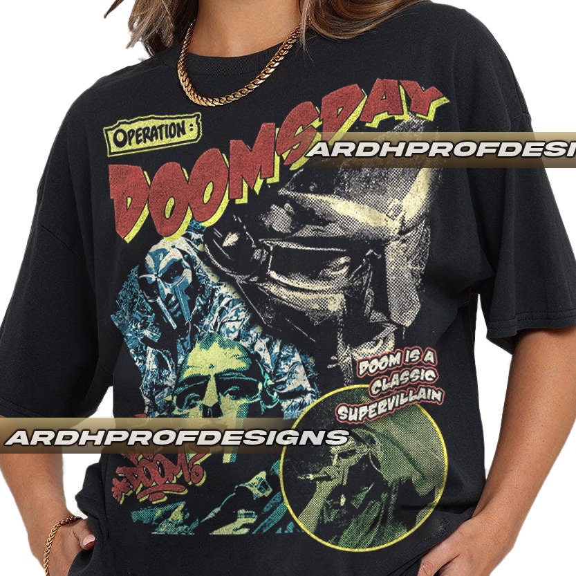 DOOM T-Shirt Classic Logo, Schwarz - Gr. M, Vintage-Look
