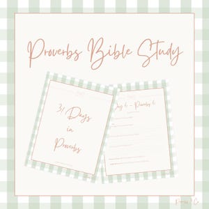 31-Day Proverbs Bible Study for Women | Christian Devotional Workbook (Digital Download)