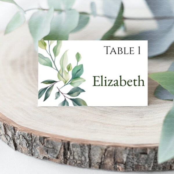 table place setting cards template Eucalyptus Green Table Seat Card, Instant Download, Digital Download, Editable Template, Printable Seat Card, Place Card, Wedding Seat card