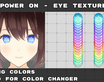 Oogtextuur: krachtige ogen (18 kleuren) || Vroid VTuber-item