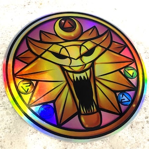 Witcher x Magical Girl Sticker (holographic effect)