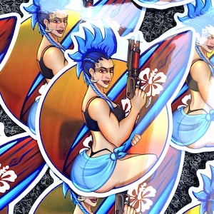 Junker Queen Sticker (waterproof, mirror effect) | Overwatch