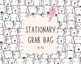 50 pcs cute stationary grab bag