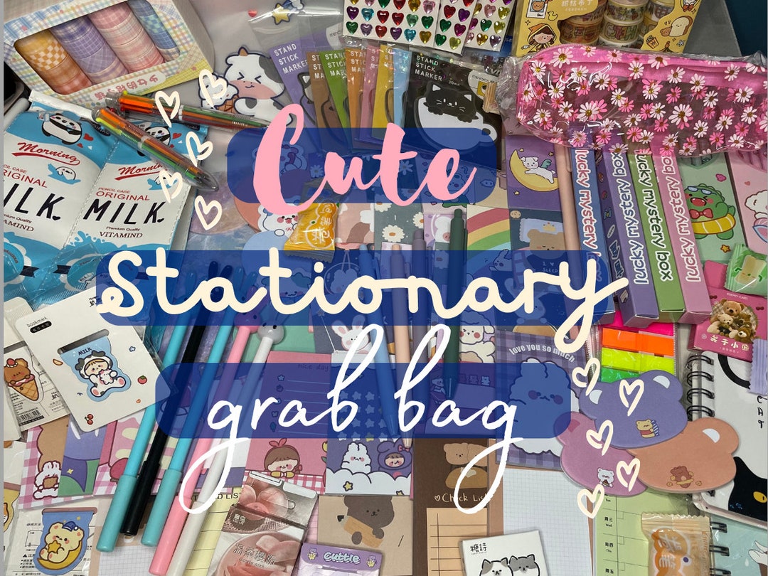 50 Piece Kawaii Stationary Mystery Grab Bag / Stationary Etsy