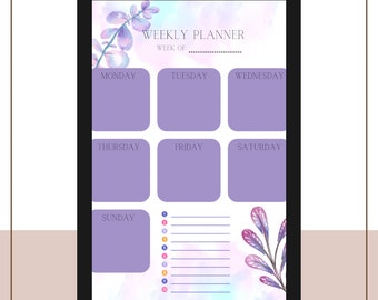 Weekly Planner PDF Printable Planner Digital Planner 7 Day Planner ...