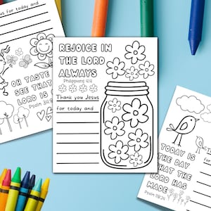 Printable Scripture Coloring Kid&#39;s Morning Activity, Christian Homeschool Activity, Bible Coloring Pages, Children&#39;s Prayer Coloring Pages